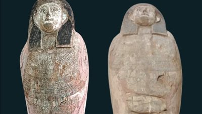 من قلب مخزن الأشمونين.. خبراء الترميم يعيدون الحياة لتابوت خشبي نادر