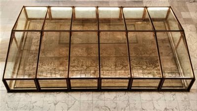 المتحف المصري بالتحرير يعرض أكبر أرضية ملكية من عصر آخناتون