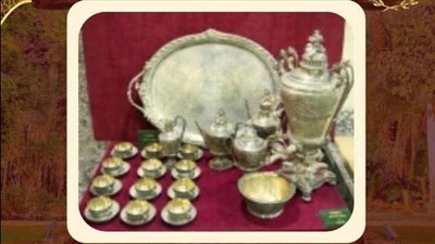 طقم شاي فضي يروي قصة افتتاح قناة السويس.. تحفة نادرة في قصر المنيل