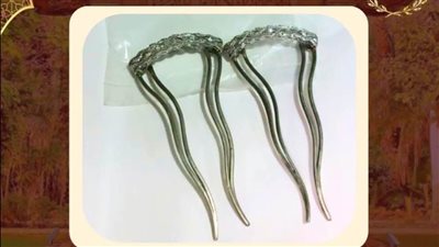 بريق الأناقة الملكية.. دبوس شعر من الذهب الأبيض يروي فخامة قصر المنيل