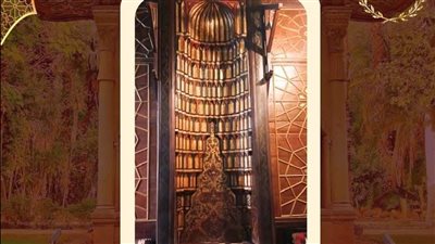 روائع السلاملك.. حشوة خشبية مذهبة تجسّد فخامة الطراز الشامي بقصر المنيل