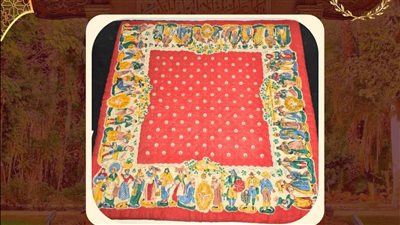 لحاف يحكي قداسة الفن.. قطعة نسيجية نادرة تزين روائع متحف قصر المنيل