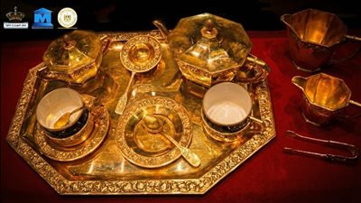 طقم شاي ذهبي ملكي يكشف أسرار أناقة أسرة محمد علي في متحف المجوهرات