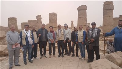 رغم الأحوال الجوية.. لجنة من الآثار تتفقد أعمال البعثة الإيطالية في معبد رمسيس
