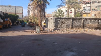 رفع مخلفات صهريج ابن بطوطة الأثري بالإسكندرية استعداداً ليوم شم النسيم