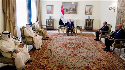 الرئيس عبد الفتاح السيسي يستقبل الشيخ جراح جابر الأحمد الصباح وزير خارجية دولة