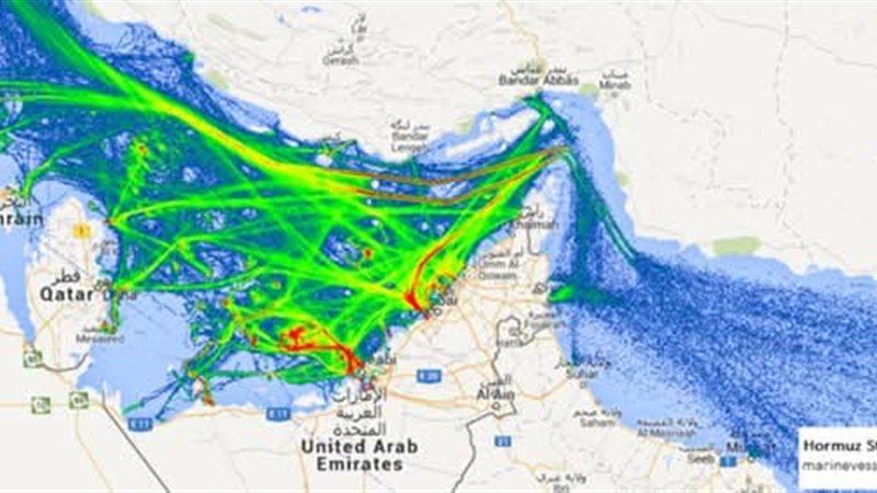 خريطة مضيق هرمز 