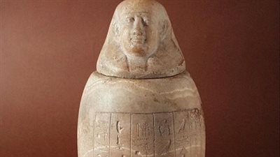 إناء كانوبي فاخر للجنرال بتاح يجسد براعة الفن الجنائزي في مصر القديمة