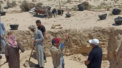 مصادر: مدير عام آثار سيناء يتفقد أعمال الحفائر بتل الفلوسيات