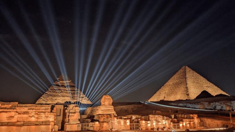 الأضواء الملونة مع