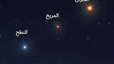 فجر الأربعاء.. كوكب المريخ يتوسط نجمي البدران والنطح