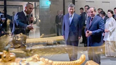 من رمسيس الثاني إلى توت عنخ آمون، تفاصيل جولة الرئيس الصيني داخل المتحف الكبير