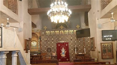 ترميم وصيانة كنيسة ماري مينا.. متابعة ميدانية لحالة المبنى بالسيدة زينب