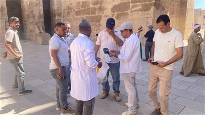 بالموجات فوق الصوتية والطاقة الشمسية..تكنولوجيا حديثة لحماية معبد هابو بالأقصر