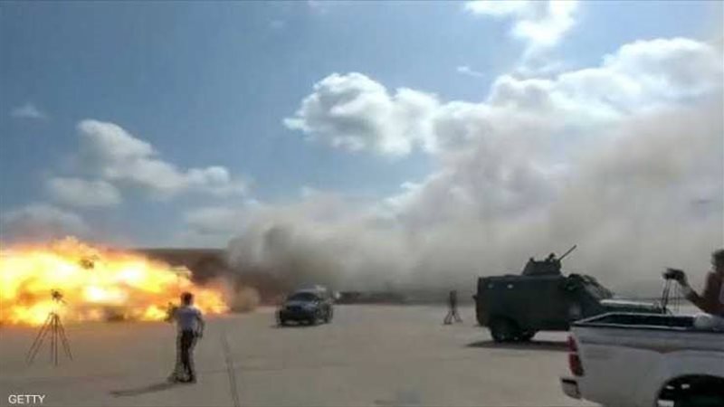 استهداف مطار عدن